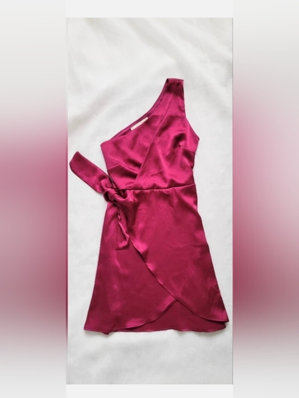 NWT!Lulus Lush Summer Resort Club One Shoulder Satin Women's Mini Party Dress XS